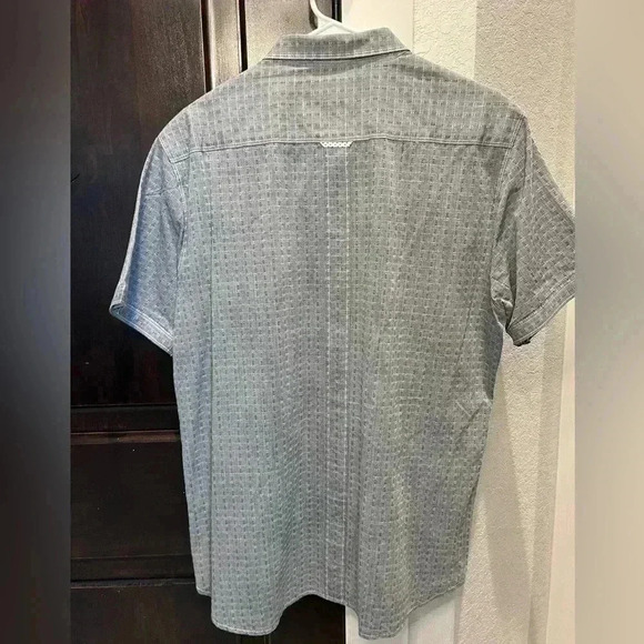 7 Diamonds Men’s Classic Fit Short Sleeve Button Up Shirt- Grey-Size Large - Picture 2 of 6